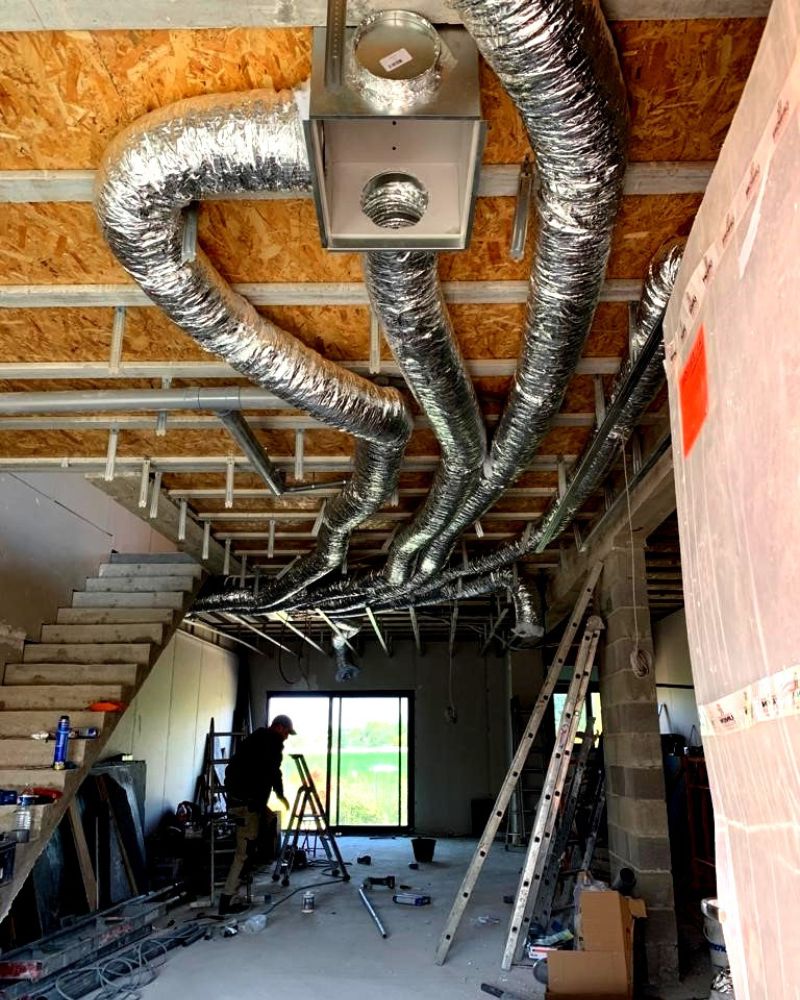 Pose d'une climatisation gainable en faux-plafond au Bouscat